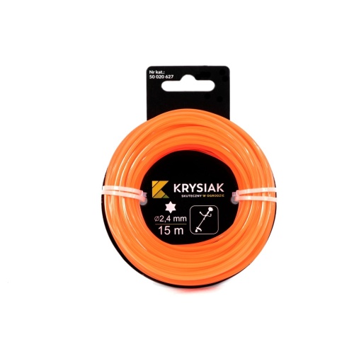 Żyłka tnąca 2,4 mm x 15 m gwiazdka KRYSIAK