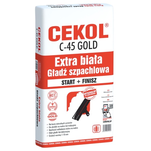 Gładź szpachlowa C-45 - 5 kg biała CEKOL