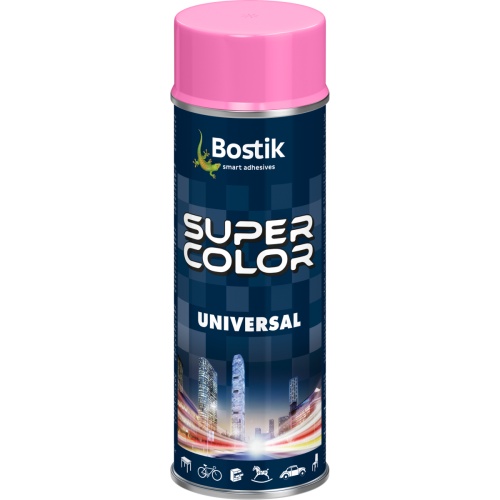 Lakier uniwersalny ogólnego zastosowania Super Color Universal różowy RAL 4003 400 ml BOSTIK