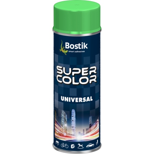 Lakier uniwersalny ogólnego zastosowania Super Color Universal jasnozielony RAL 6018 400 ml BOSTIK