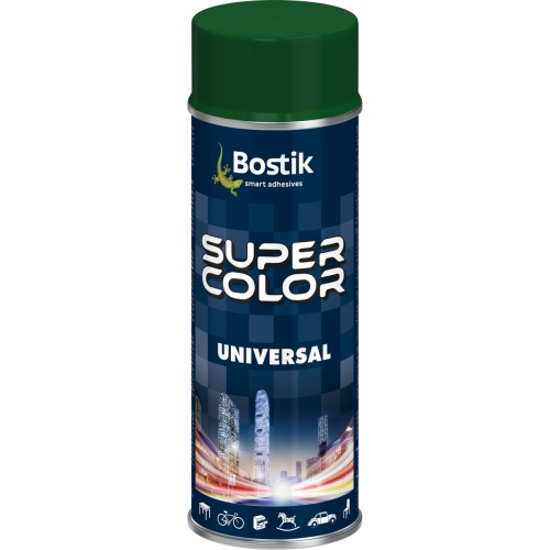 Lakier uniwersalny ogólnego zastosowania Super Color Universal ciemnozielony RAL 6005 400 ml BOSTIK