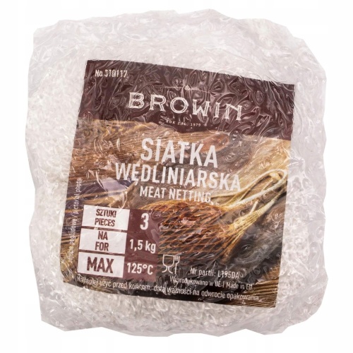 Siatka wędliniarska na 1,5 kg, do 125 C, 3 szt. BROWIN