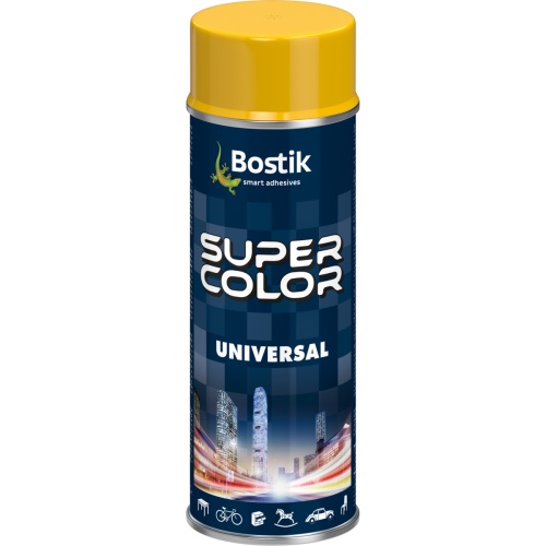 Lakier uniwersalny ogólnego zastosowania Super Color Universal żółty RAL 1023 400 ml BOSTIK