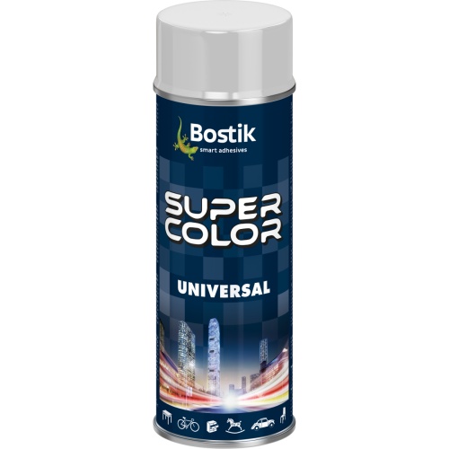 Lakier uniwersalny ogólnego zastosowania Super Color Universal biały mat RAL 9010 400 ml BOSTIK