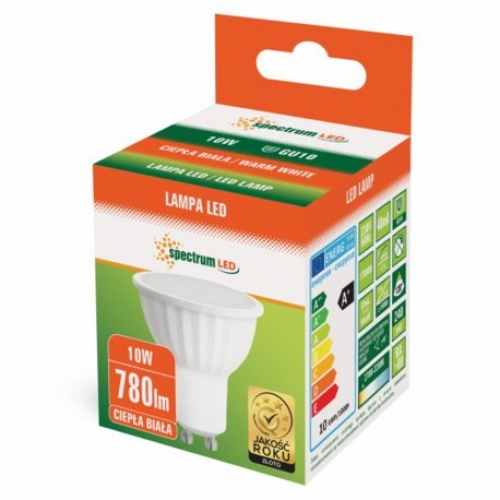 Żarówka LED GU10 10 W ciepły biały SPECTRUM