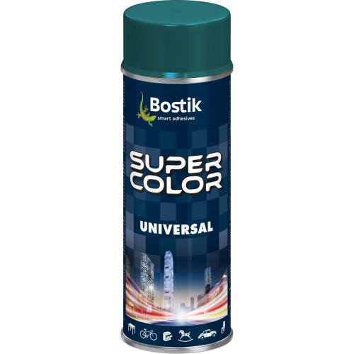 Lakier uniwersalny ogólnego zastosowania Super Color Universal turkusowy RAL 5021 400 ml BOSTIK