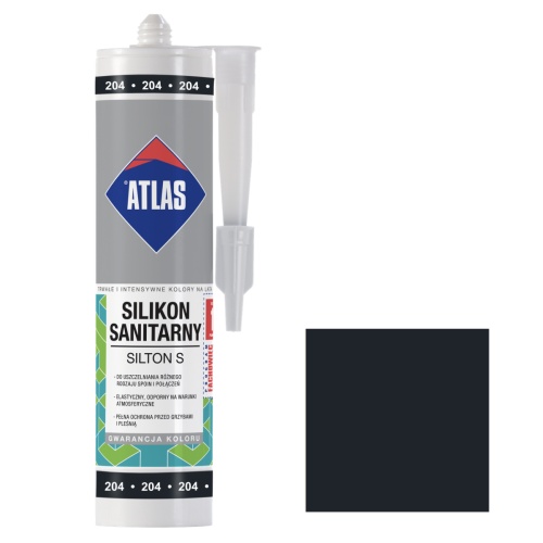 Silikon sanitarny Silton S czarny ATLAS