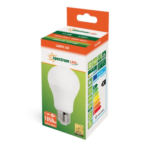 Żarówka LED 11,5 W E27 ciepły biały SPECTRUM
