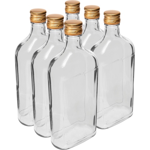 Butelka Piersiówka 500 ml z zakrętką, 6 szt. BROWIN