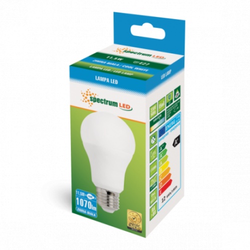 Żarówka LED GLS E27 11,5 W zimny biały SPECTRUM