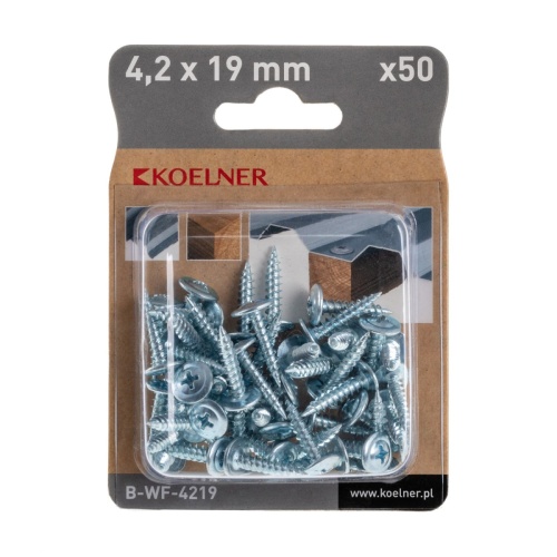 Wkręt do cienkich blach i drewna 42/19 mm -blister 50 szt.KOELNER