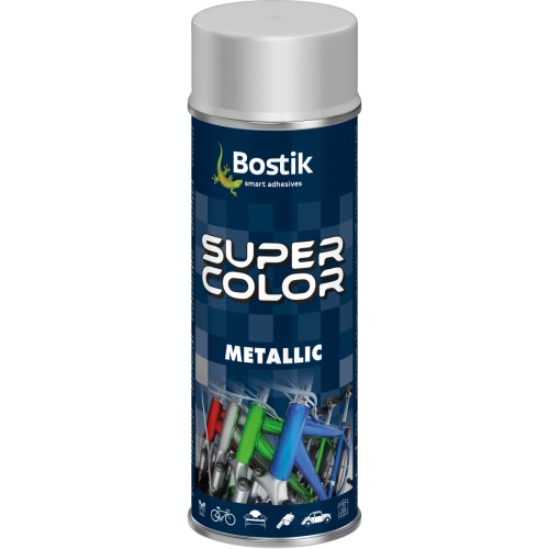 Lakier akrylowy metaliczny Super Color Metallic srebrny 400 ml BOSTIK