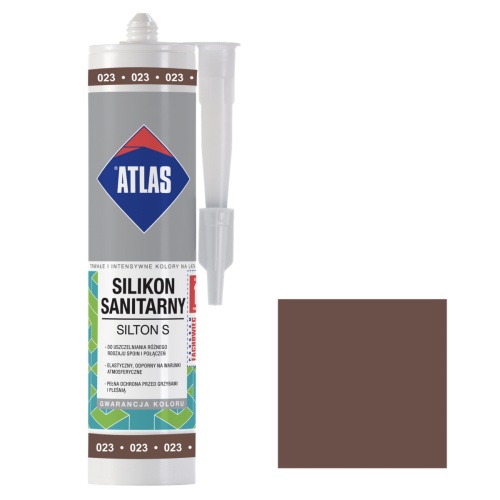 Silikon sanitarny Silton S brązowy 280 ml ATLAS