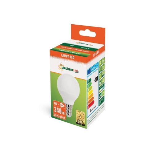 Żarówka LED E14 4W kulka SPECTRUM