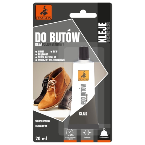 Klej do butów poliuretanowy 20 ml blister DRAGON