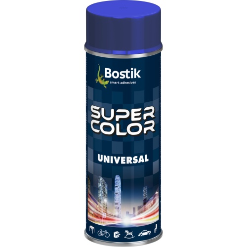 Lakier uniwersalny ogólnego zastosowania Super Color Universal granatowy RAL 5002 400 ml BOSTIK