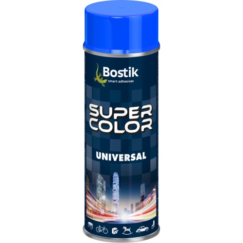Lakier uniwersalny ogólnego zastosowania Super Color Universal niebieski RAL 5015 400 ml BOSTIK