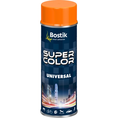 Lakier uniwersalny Super Color Universal pomarańczowy RAL 2004 400 ml BOSTIK