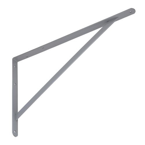 Wspornik stalowy wzmocniony płaskownikiem WSWP 500 szary 500x330x4 VELANO