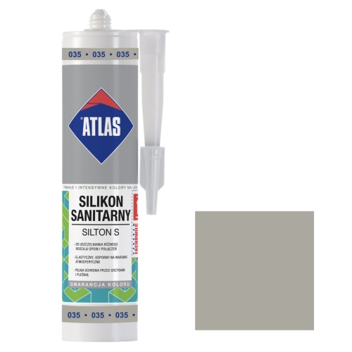 Silikon sanitarny Silton S szary ATLAS