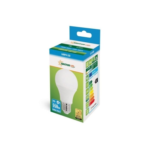 Żarówka LED 7 W E27 zimny biały SPECTRUM